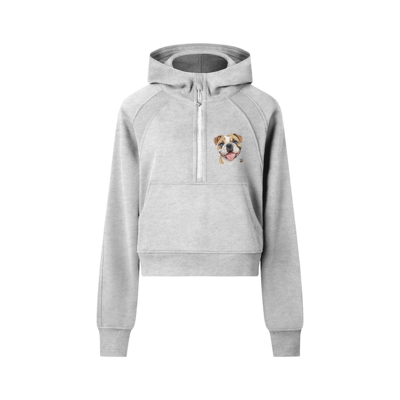 Cropped Half-Zip Hoodie